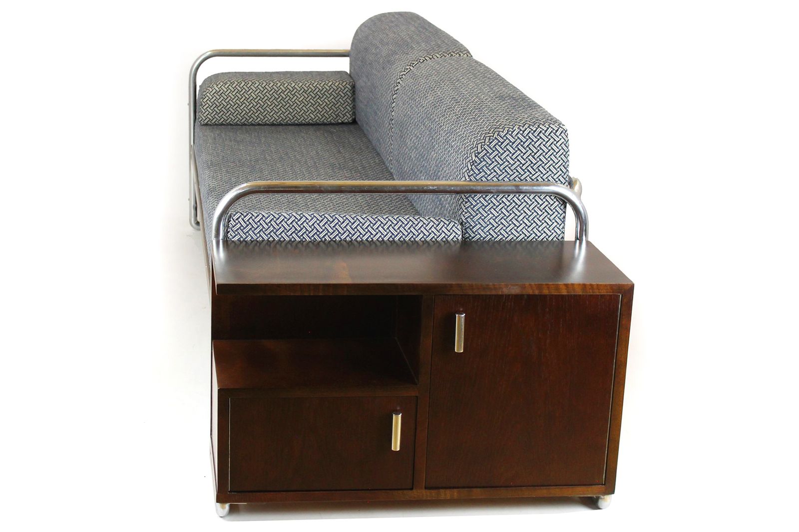 Restored Bauhaus Tubular Steel Sofa By Robert Slezak, 1930s photo for sale