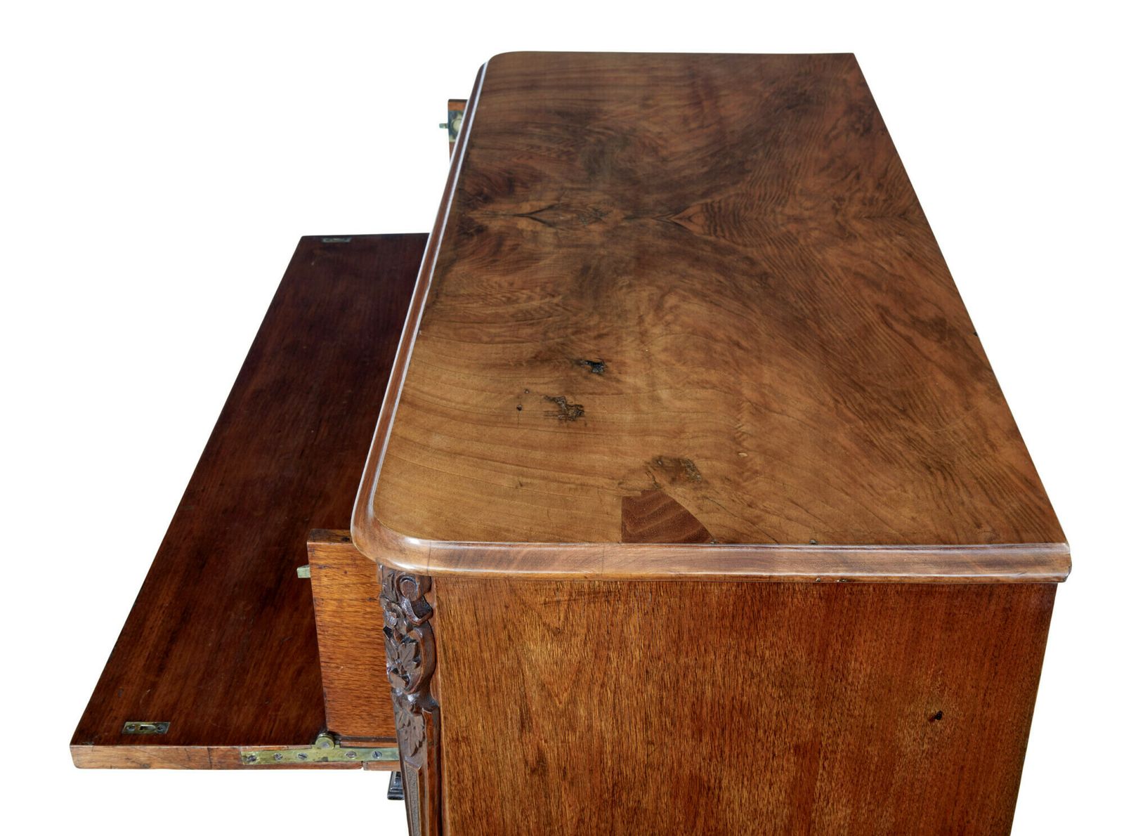 19th Century Burr Walnut Secretaire Chest Of Drawers photo Furniture