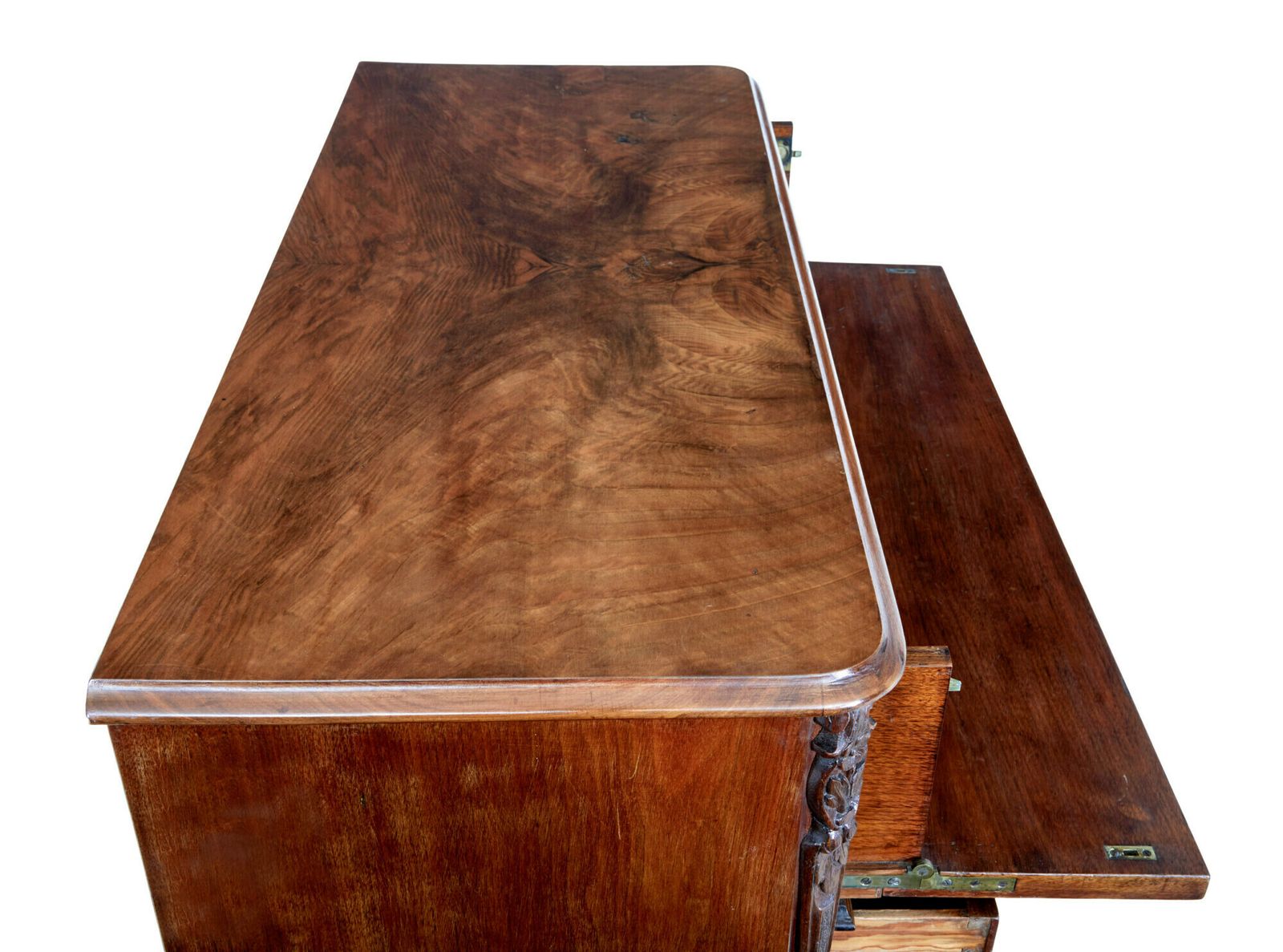 19th Century Burr Walnut Secretaire Chest Of Drawers photo 2365.0