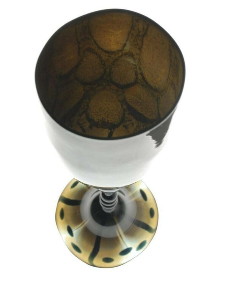 Igor Balbi Murano Pauly Venice Pair Of Turtoise Murano Glass Goblets photo vinterior