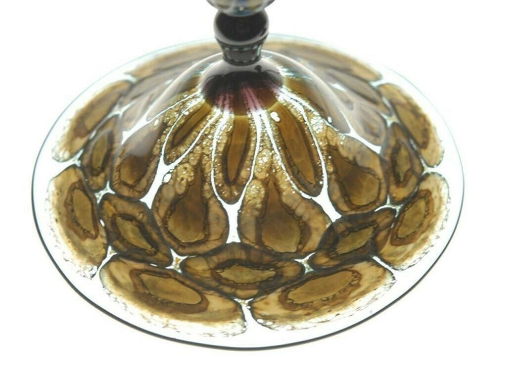 Igor Balbi Murano Pauly Venice Pair Of Turtoise Murano Glass Goblets photo buy