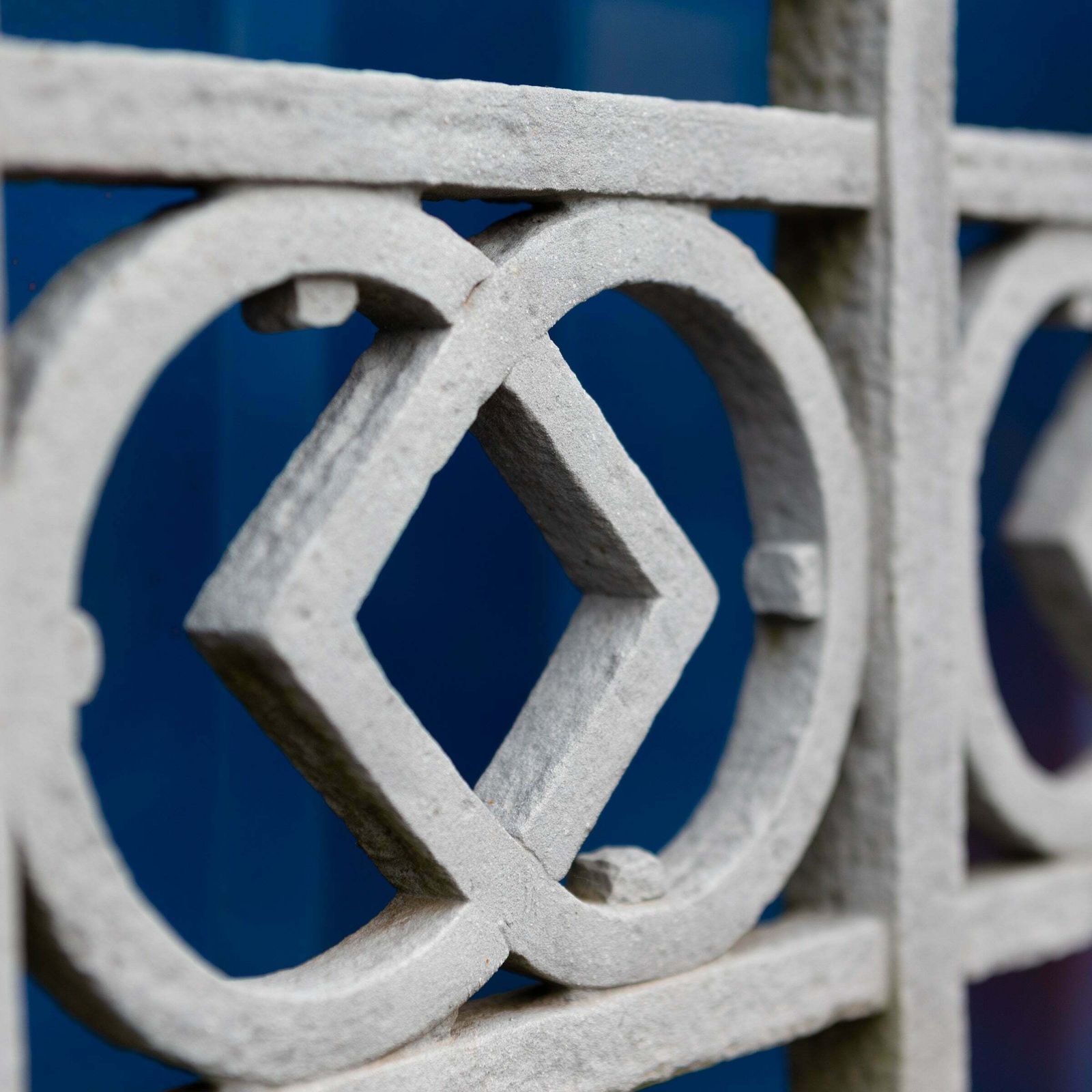 Antique Victorian Wrought Iron Gates | Gothic Quatrefoil photo vinterior