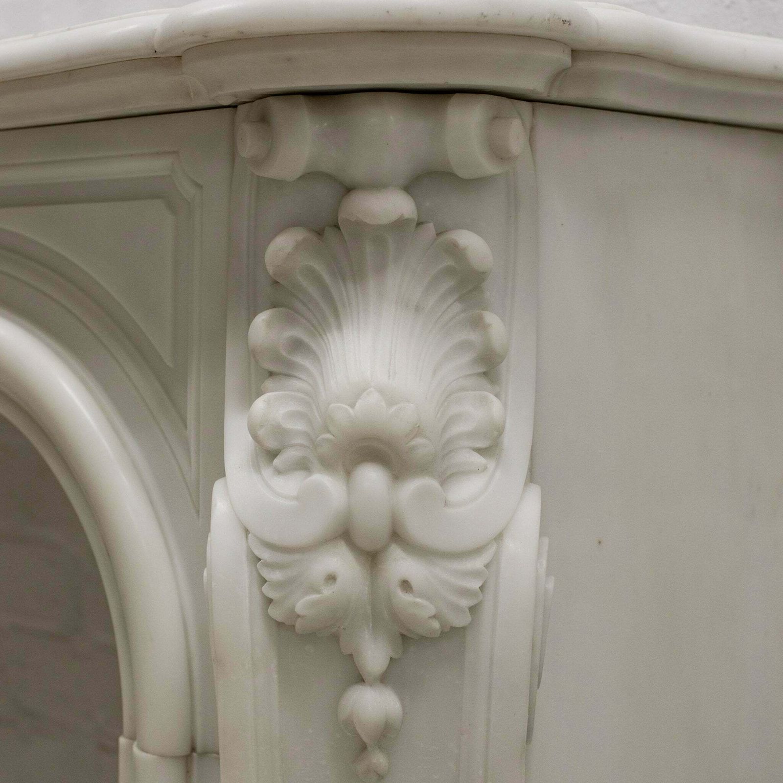 Antique Louis XV Rococo Style 19th Century Marble Fireplace photo furniture