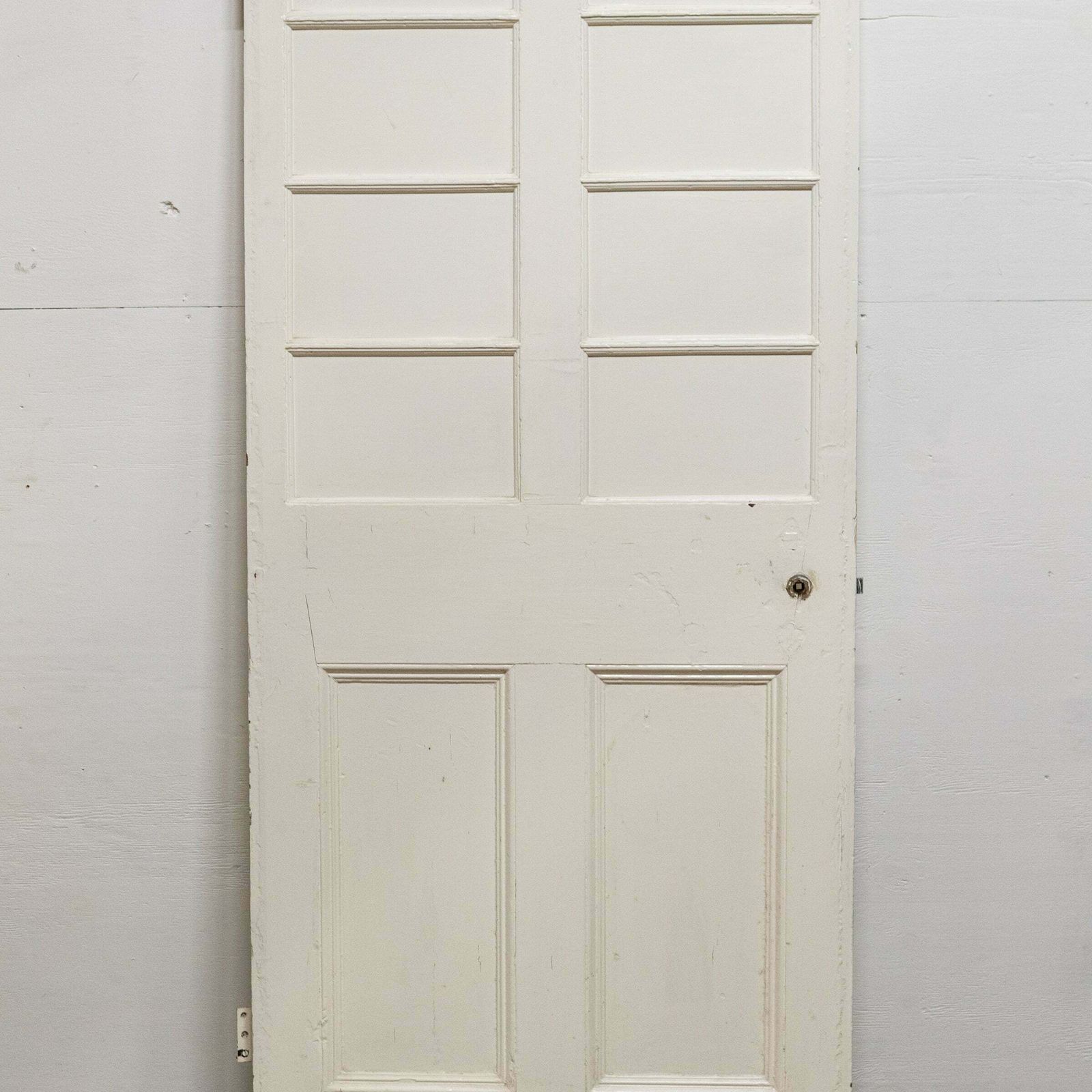 Antique Victoria Pine Panelled Door   191cm X 82.5cm photo furniture