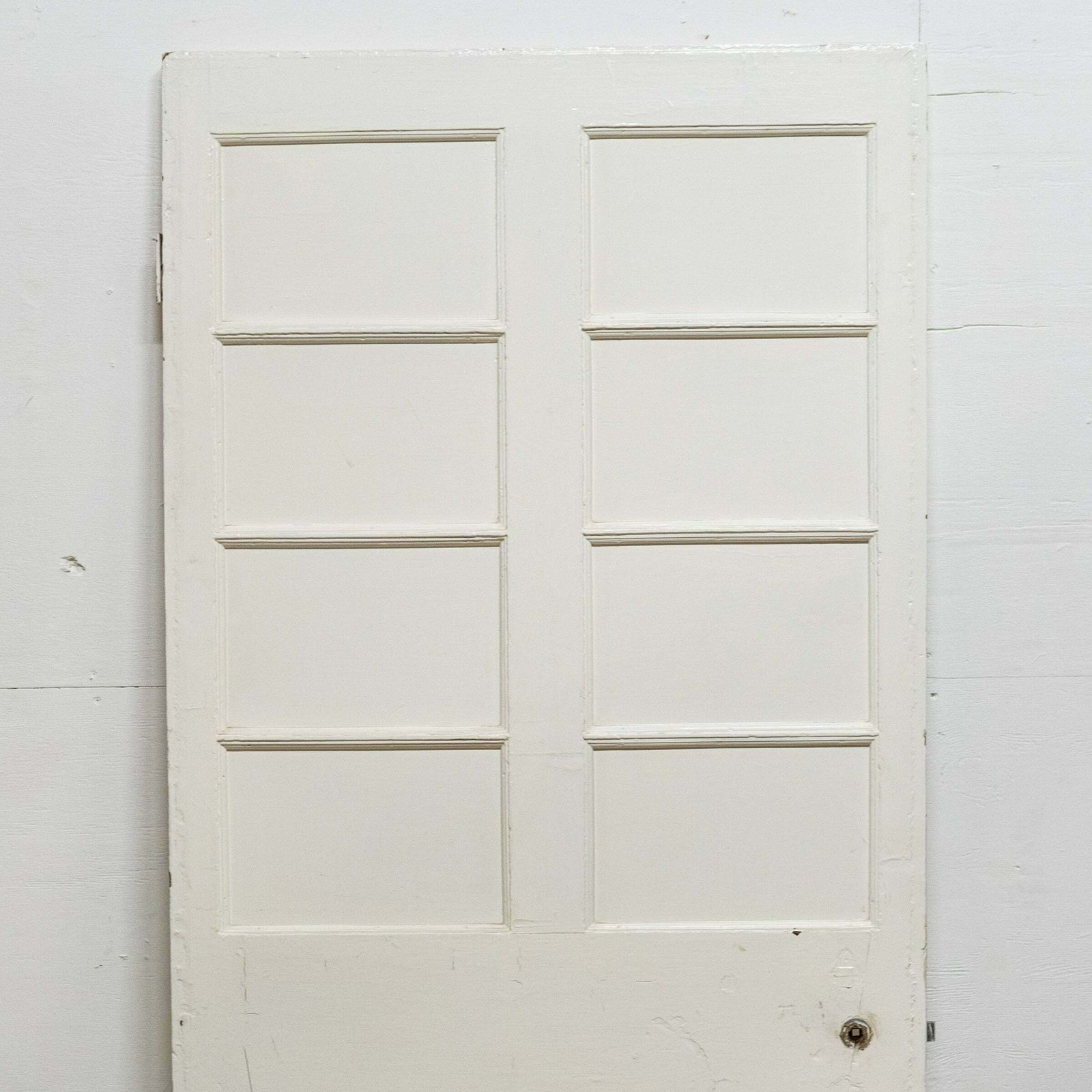 150.0 Antique Victoria Pine Panelled Door   191cm X 82.5cm photo