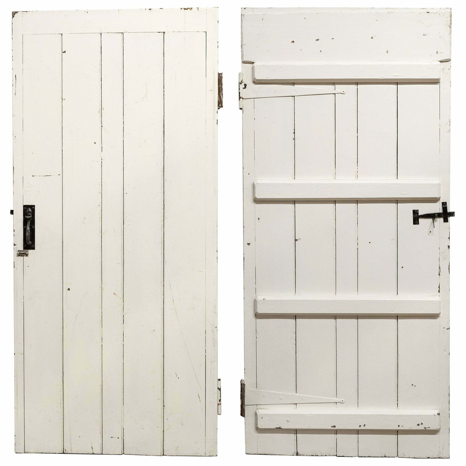 Antique Victorian Pine Latch Door   183cm X 82cm