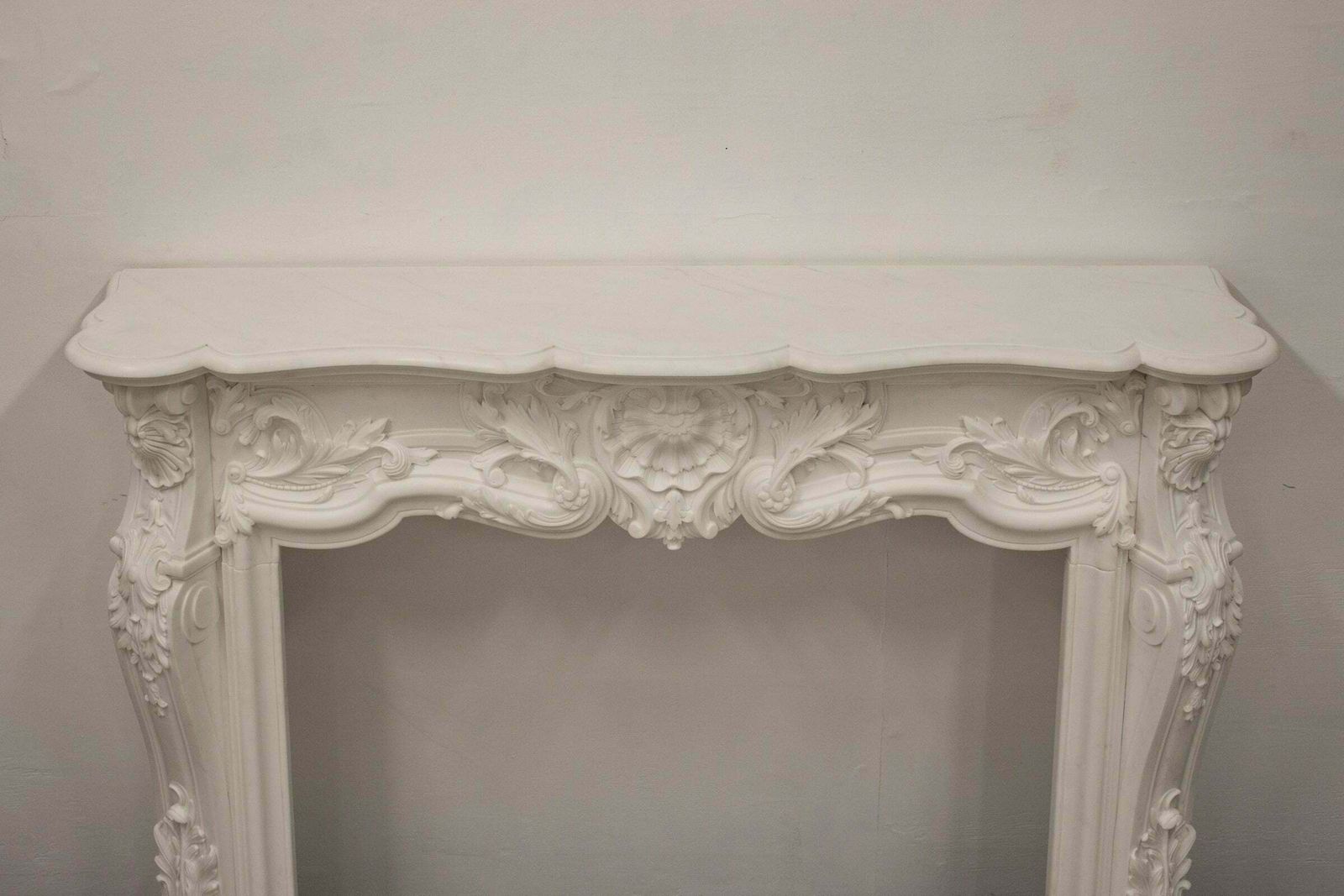 Home Fixtures French Louis XV Fireplace Surround In Statuary Marble I Pair Available photo