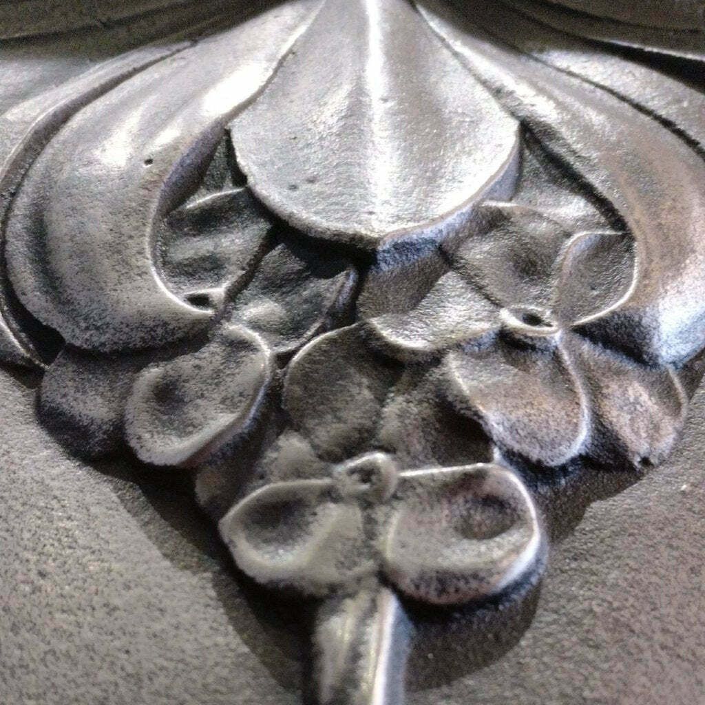 Antique Edwardian Polished Cast Iron Combination Fireplace photo furniture