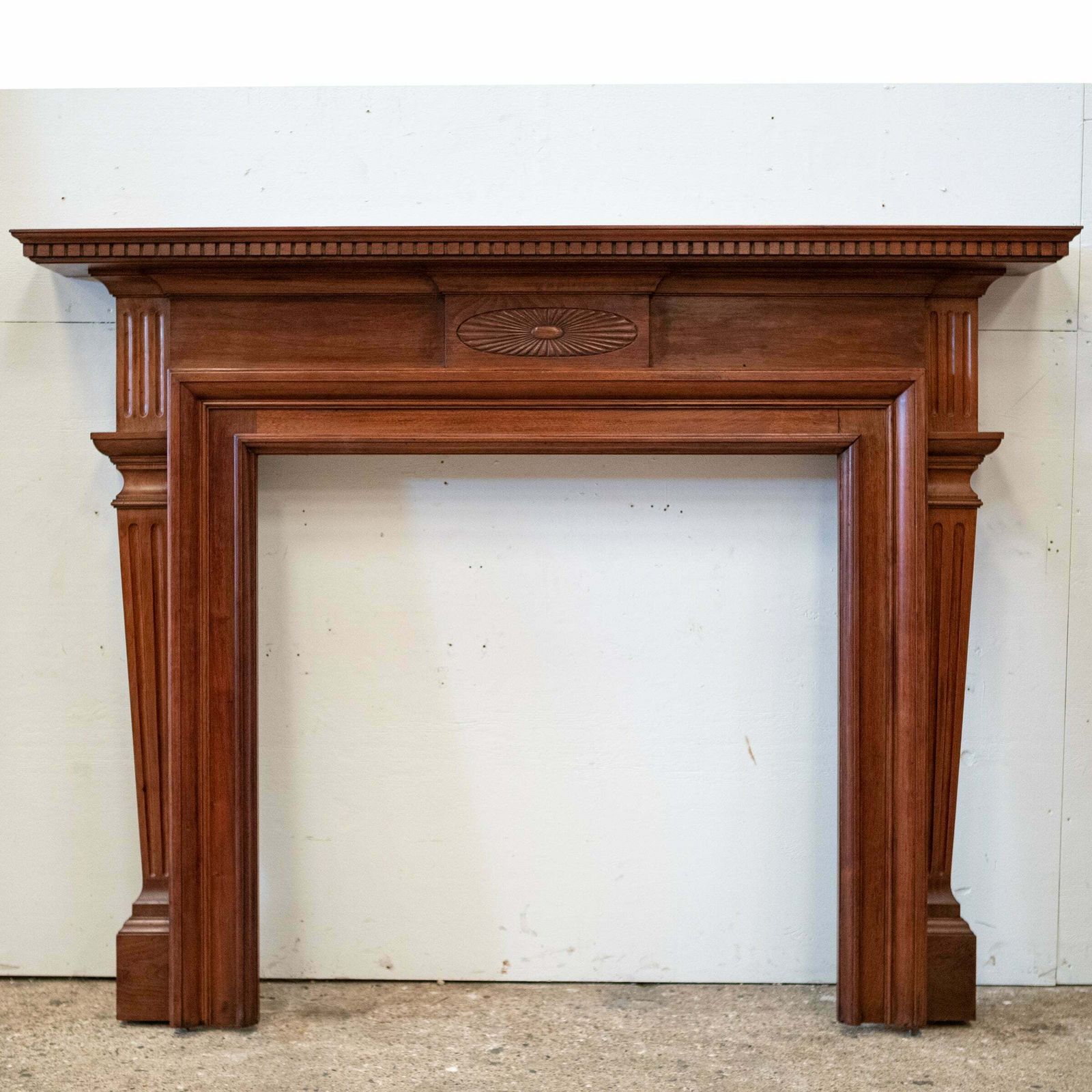 1200.0 Antique Carved American Walnut Fireplace Surround photo