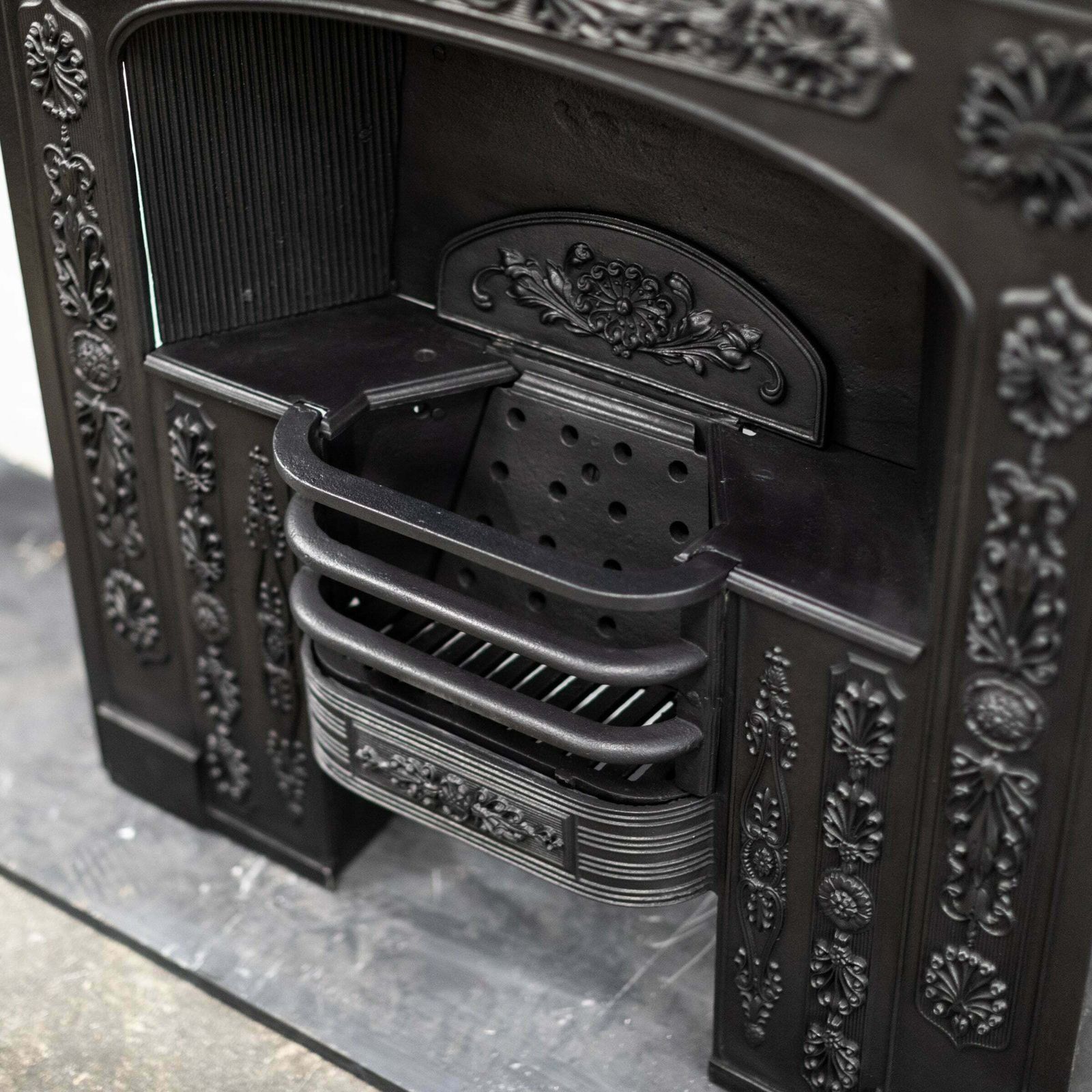 Antique Georgian Cast Iron Hob Grate photo vintage