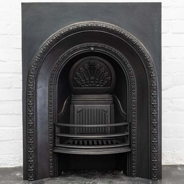 Antique Cast Iron Arched Fireplace Insert photo buy