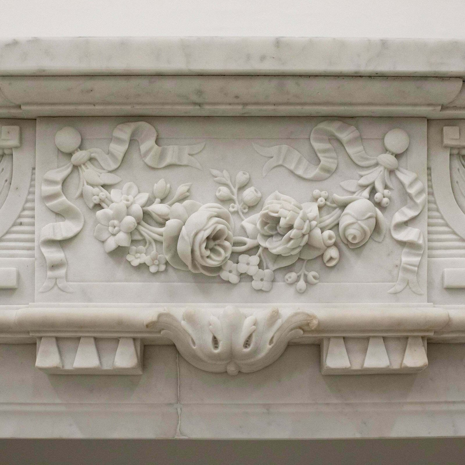 Antique 19th Century Carrara Marble Fireplace photo Home Fixtures