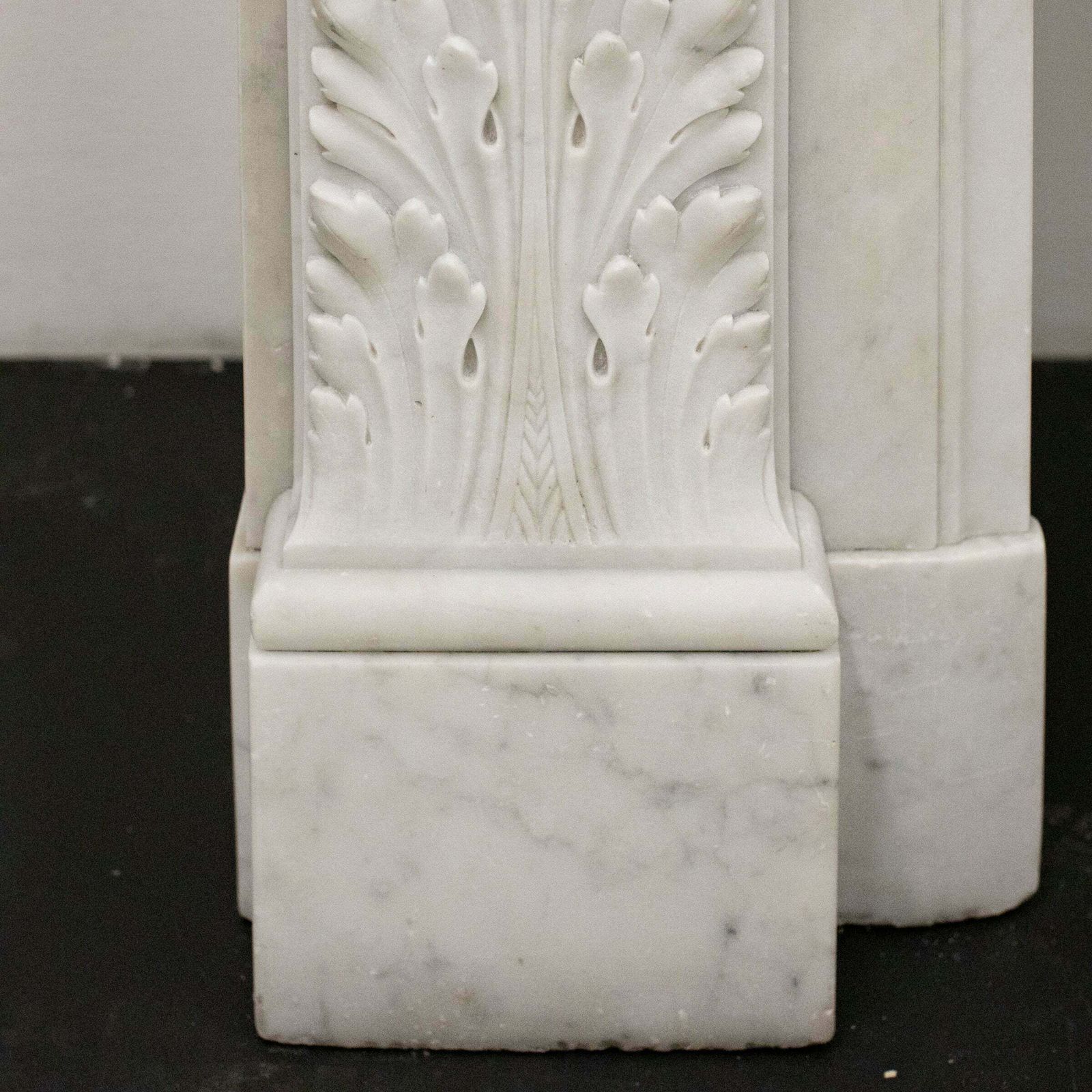 photo for sale Antique 19th Century Carrara Marble Fireplace