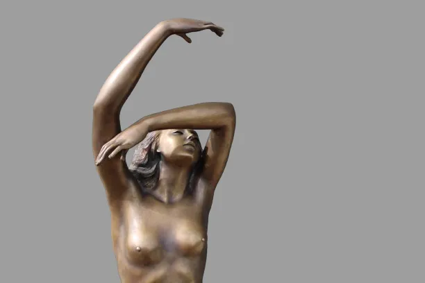 Female Sculpture/Large Bronze Female Nude Risveglio/Fonderia Artistica Gemito Napoli/Statue Of Awakening photo for sale