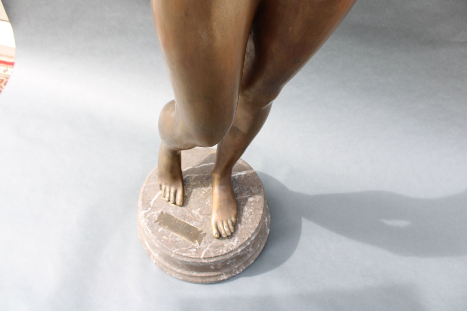 Female Sculpture/Large Bronze Female Nude Risveglio/Fonderia Artistica Gemito Napoli/Statue Of Awakening photo vintage