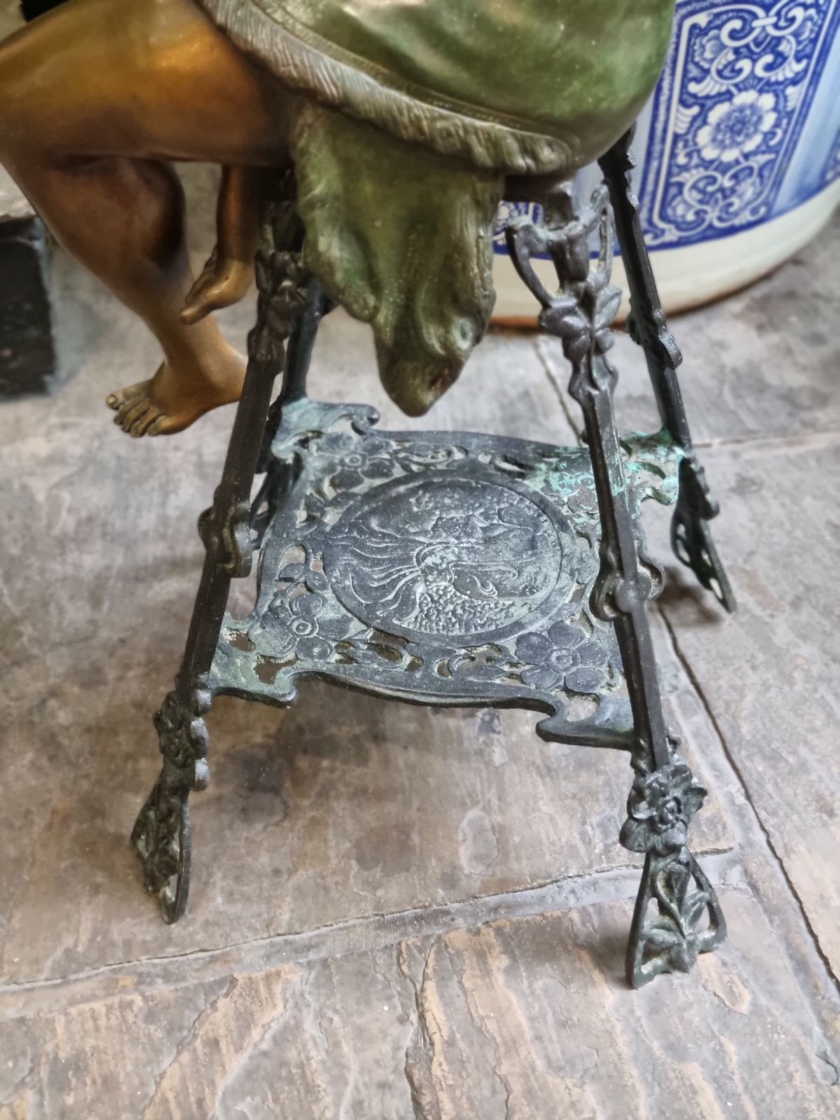 Art Deco Style Bronze Of A Seated Lady photo for sale