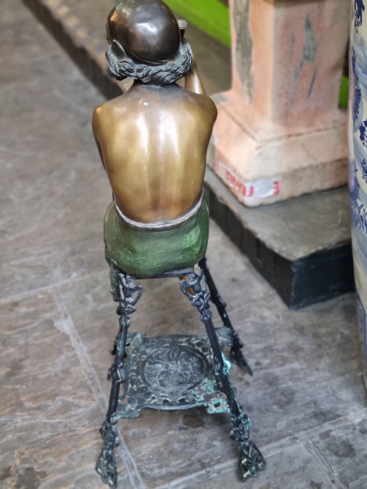 Art Deco Style Bronze Of A Seated Lady photo Art