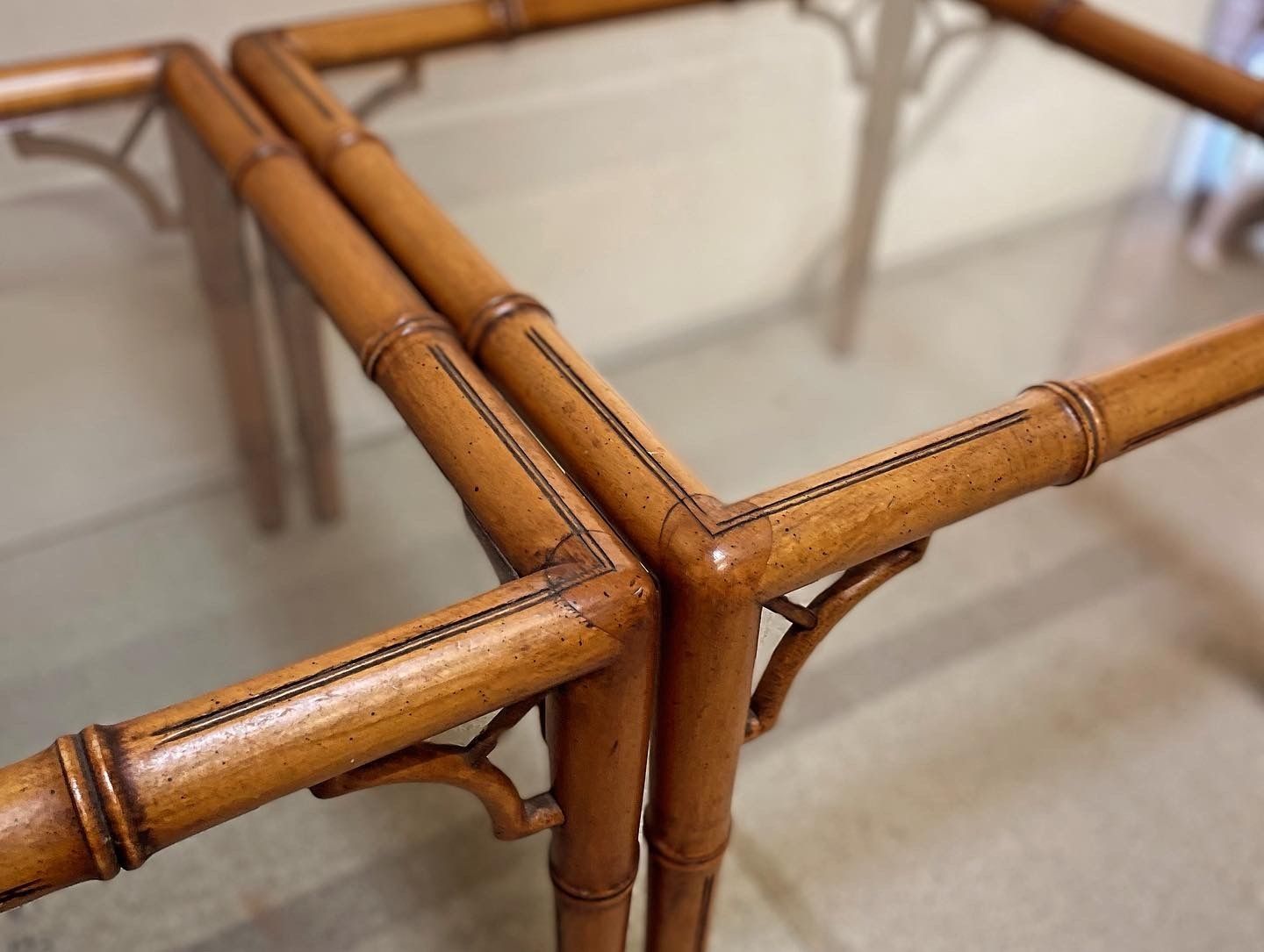 William Mcclean Faux Bamboo Side Tables photo Furniture