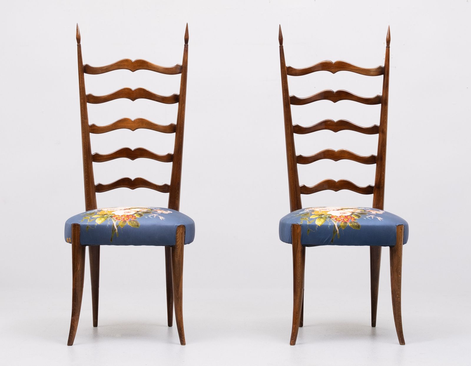 Set Ladder Back Chairs Paolo Buffa 1950s Italy