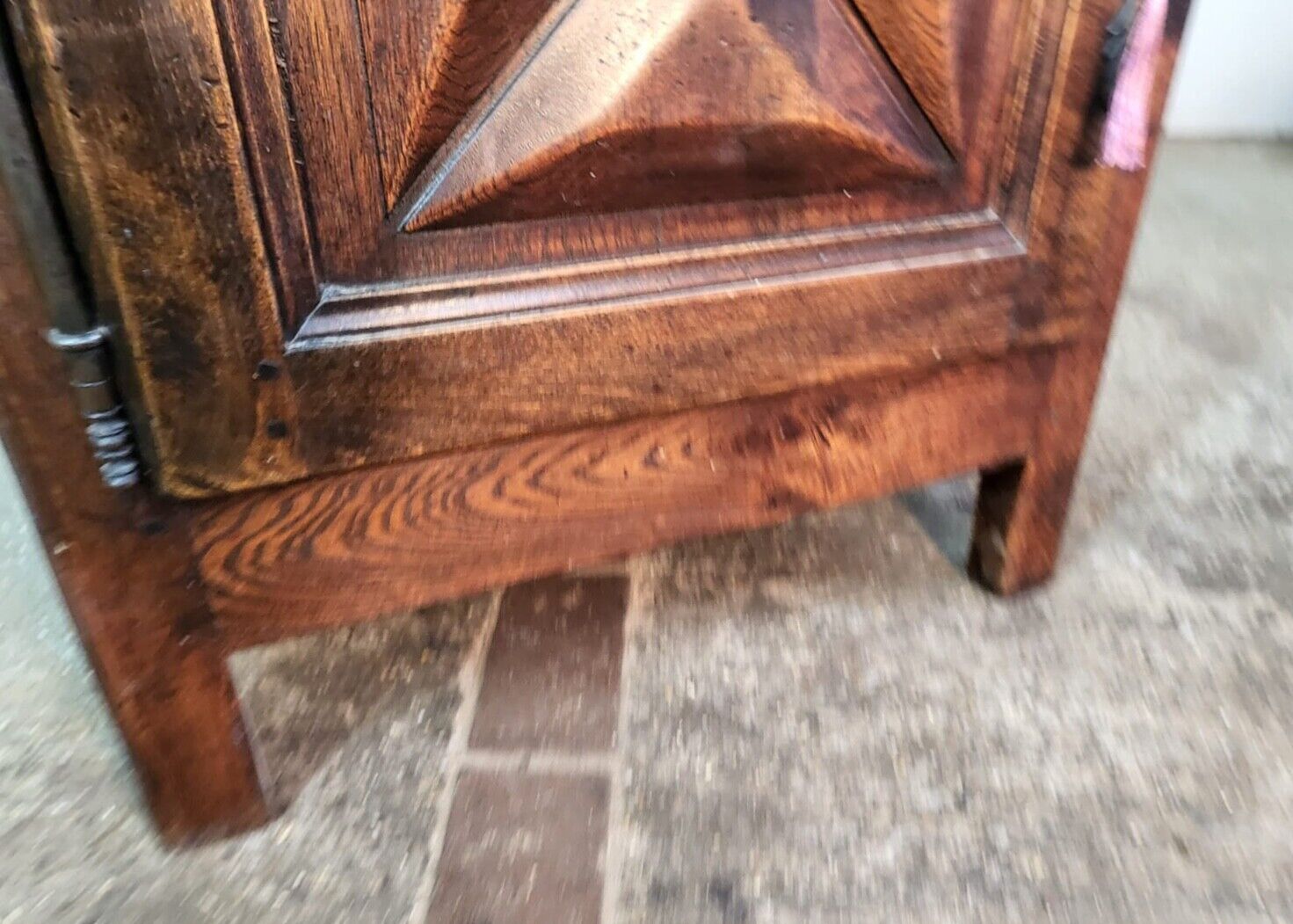 Furniture Vintage French 20thc Oak High Back Cupboard Hall Stand Wash Stand Drawer Shelves photo
