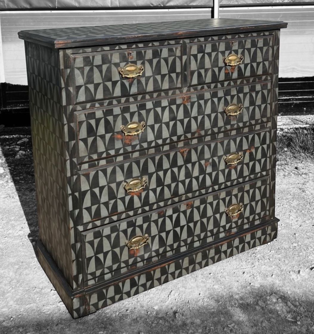 Chest Of Drawers 19th Century Geometric photo vinterior
