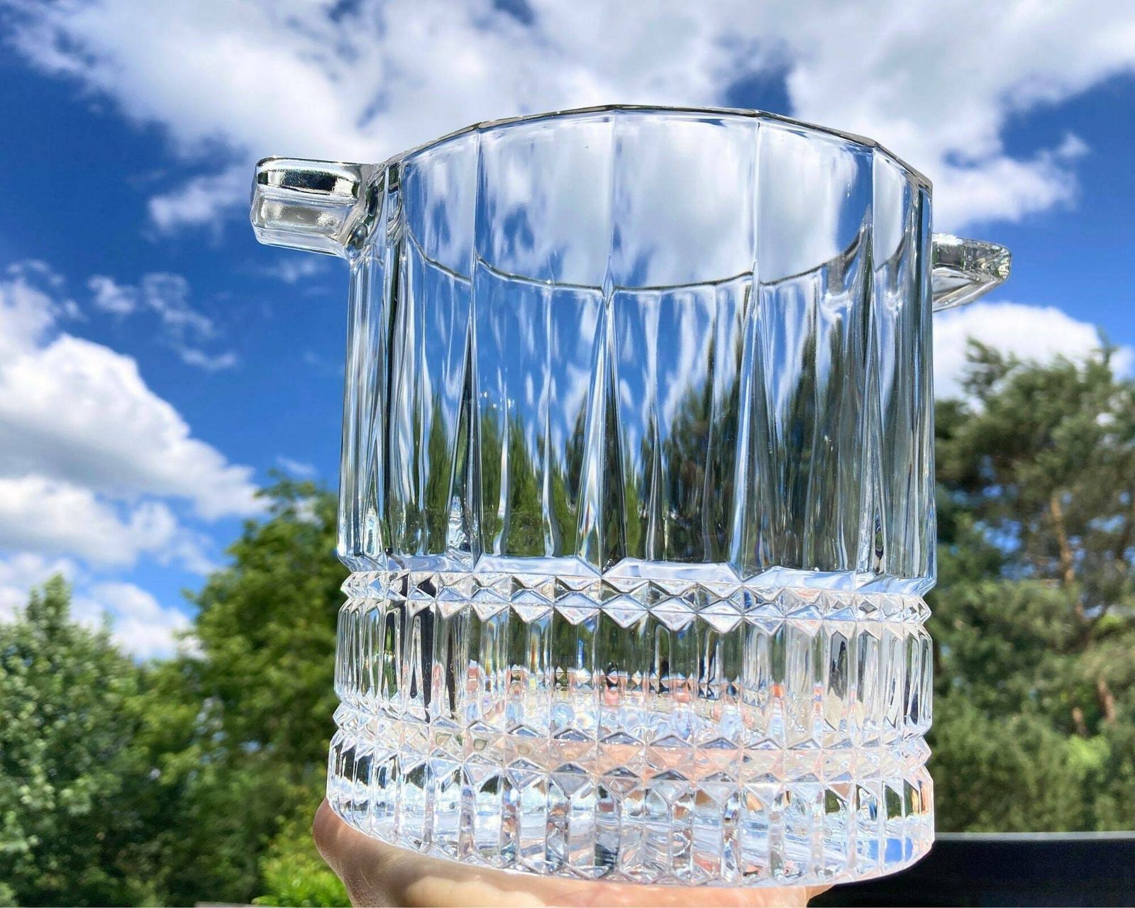 Crystal Champagne Bucket | 1pcs | French Ice Bucket | Tommy Saint Louis Style photo vintage