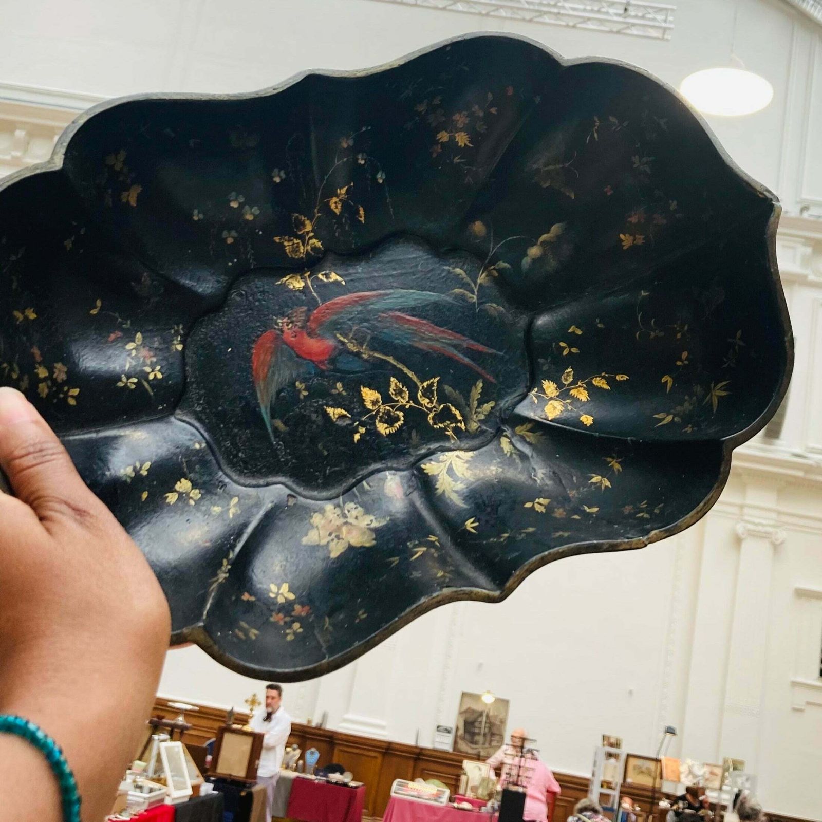 photo buy Antique Chinoiserie Papier Mache Bowl