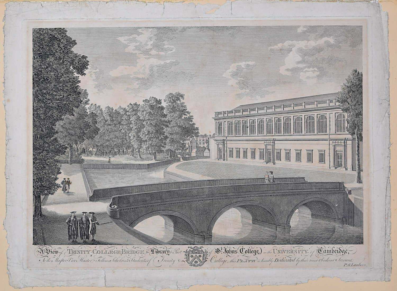Peter Spendelowe Lamborn Trinity College And John's College, Cambridge Engraving By P S Lamborn photo furniture