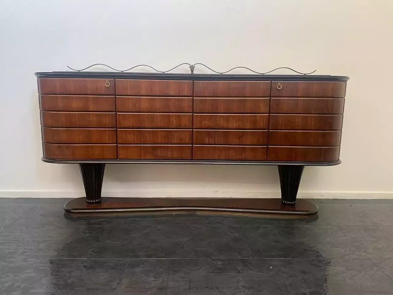 Shaped And Rusticated Sideboard Attributed To Vittorio Dassi, 1950s