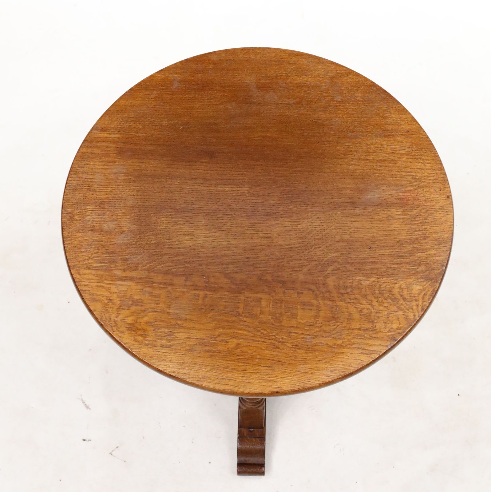 Old Charm Style Round Side Coffee Table Utility Furniture Stamp photo vintage