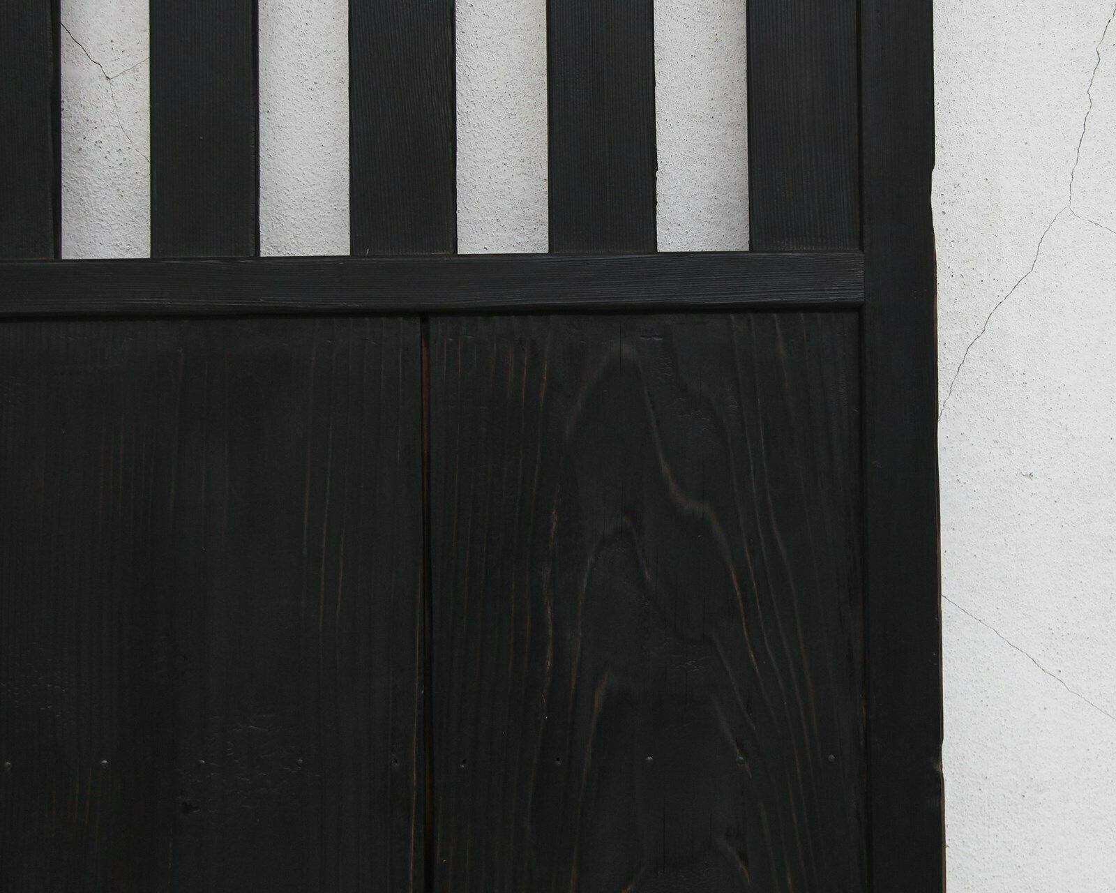 Huge Early 19th Japanese Charred Cedar Door photo furniture