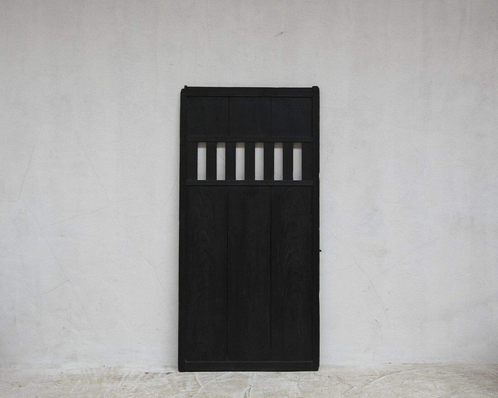 Huge Early 19th Japanese Charred Cedar Door