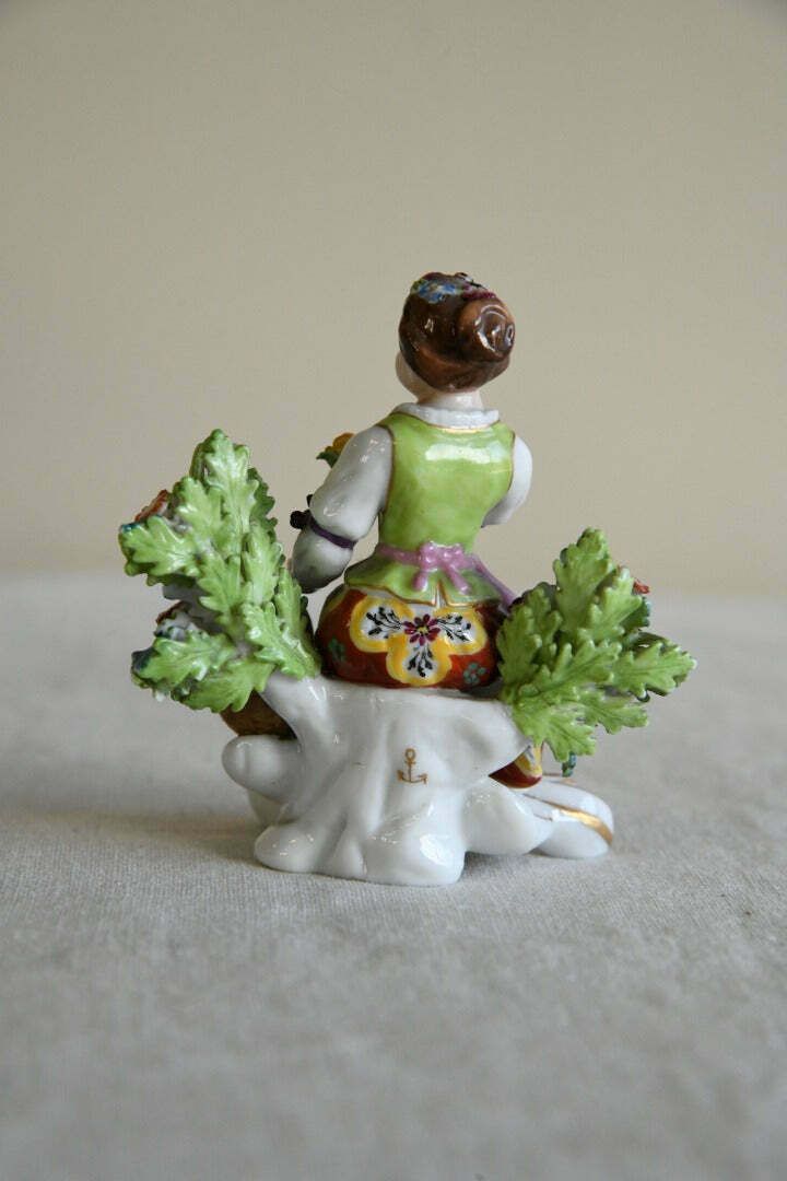 Ornament Girl And Basket Of Flowers photo Home Decor