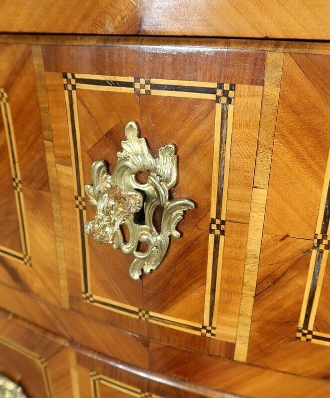 photo furniture Tomb Chest Of Drawers In Regional Wood Marquetry, Louis XIV Period   Eighteenth