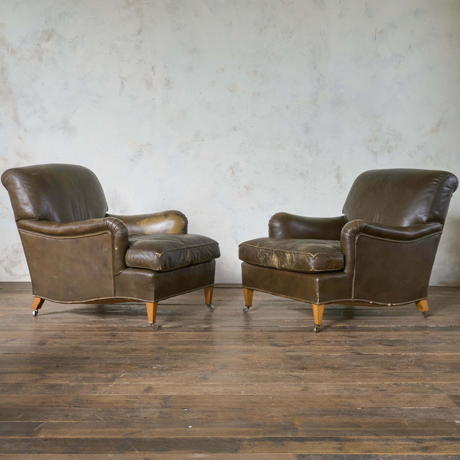 Howard And Sons   Pair Of Ivor Armchairs photo buy
