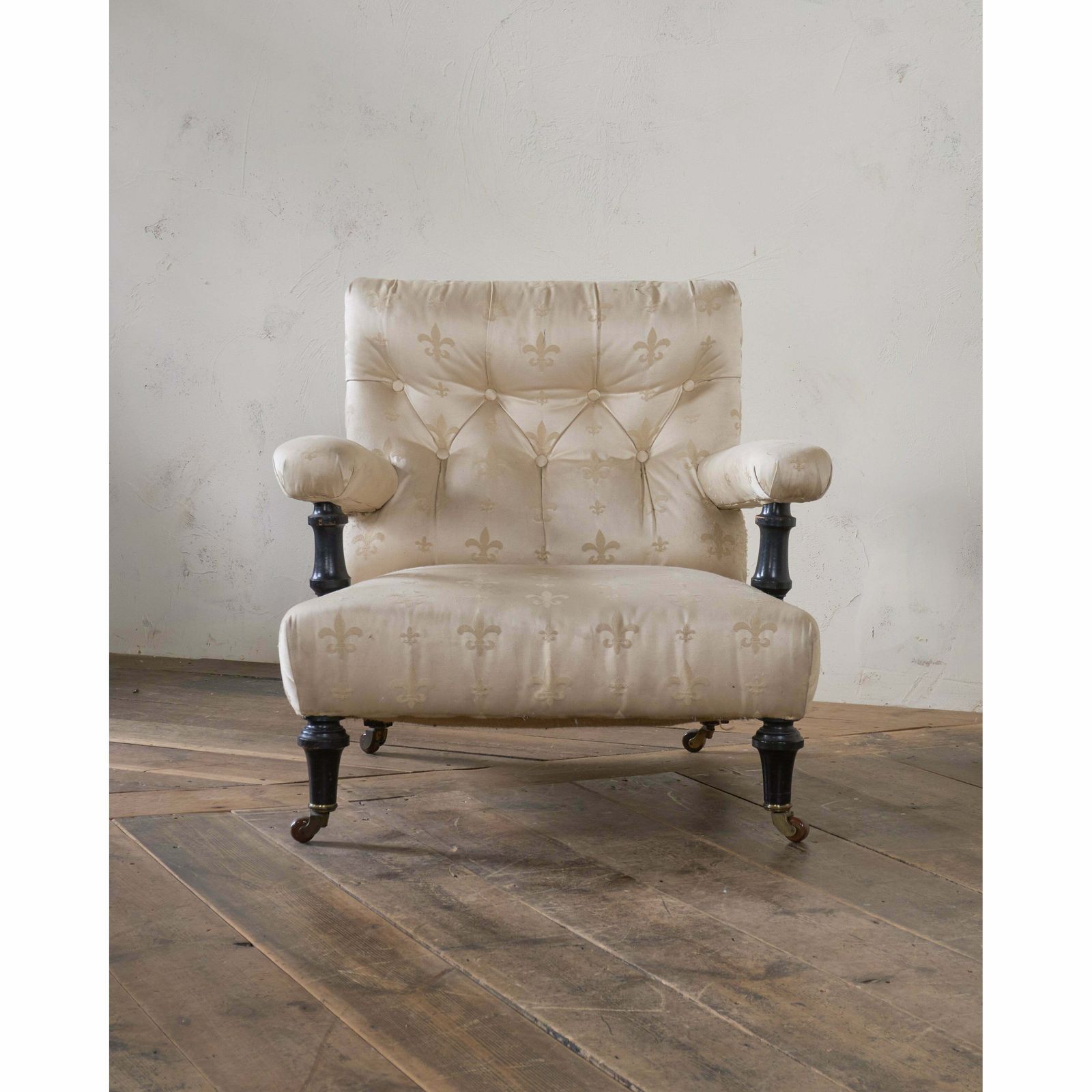 Antique Open Armchair   Ivory, 1800s photo for sale