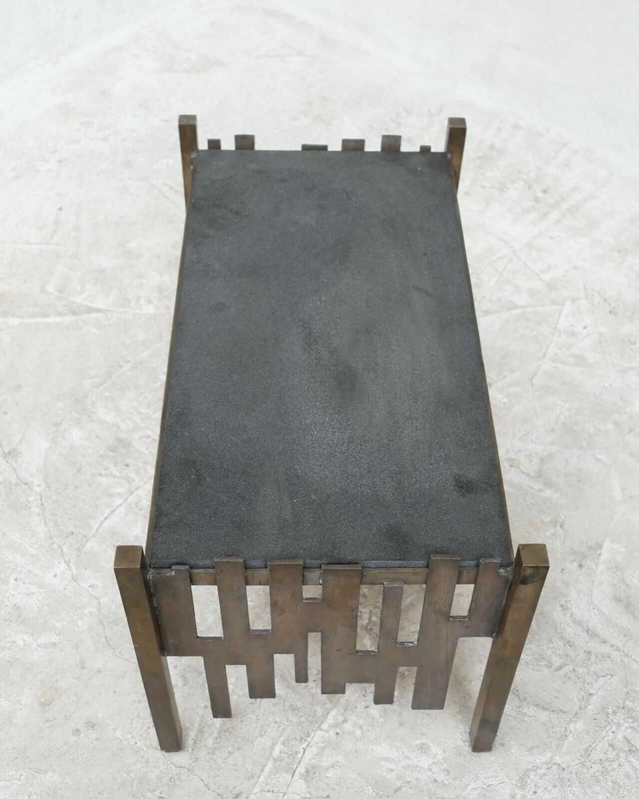 Italian Bronze Brutalist Coffee Table photo vinterior