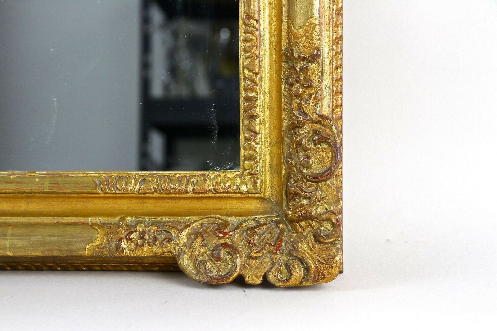 19th Century Gilt Biedermeier Wall Mirror, Handcarved, Austria Circa 1850 photo vinterior