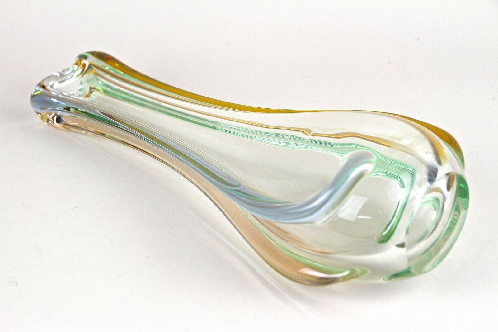 510.0 Mid Century Modern Murano Glass Vase By Sommerso Murano, Italy Circa 1960 photo