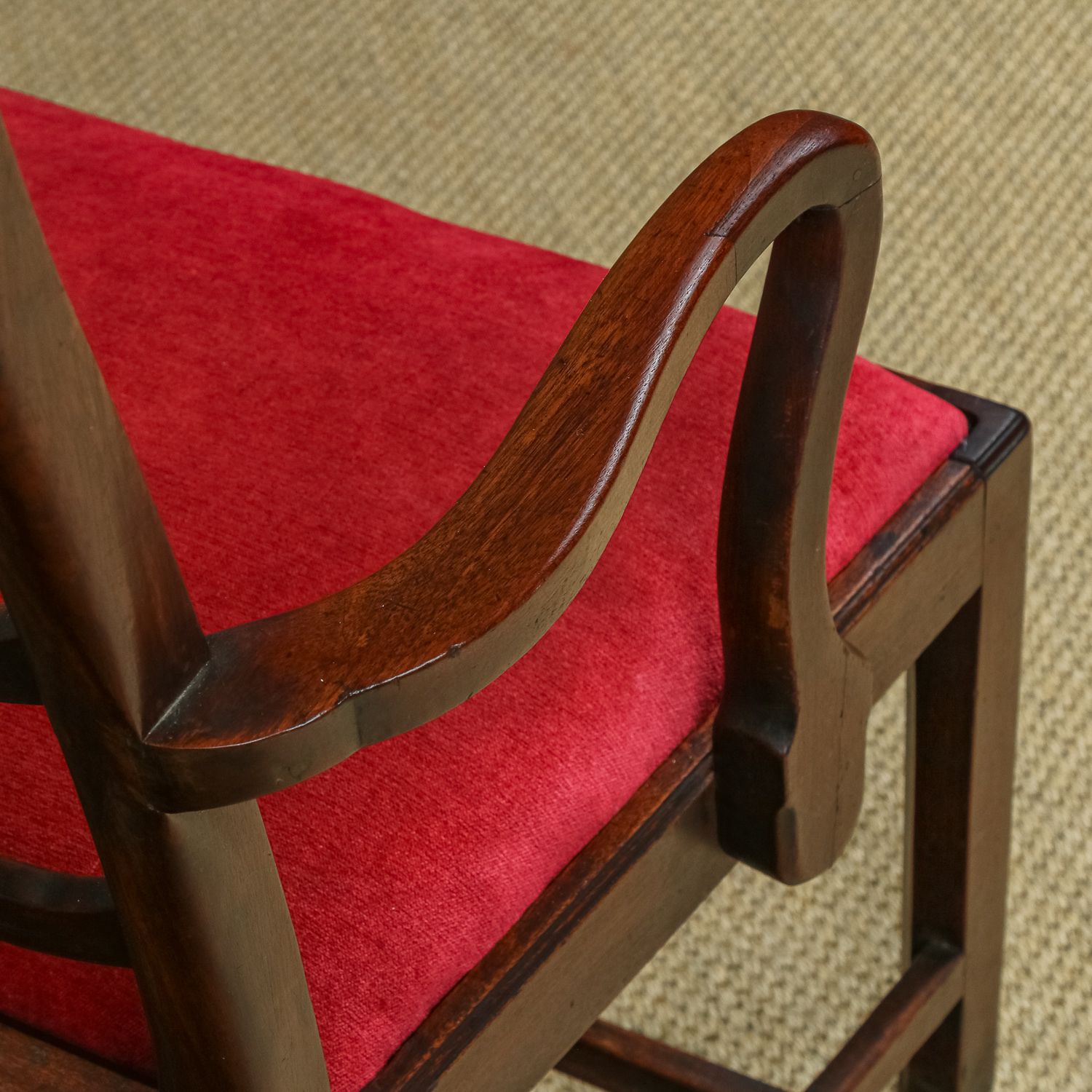 photo for sale English Georgian Chippendale Ribbon Back Mahogany Dining  / Occasional Armchair / Carver Chair (Circa 1800)