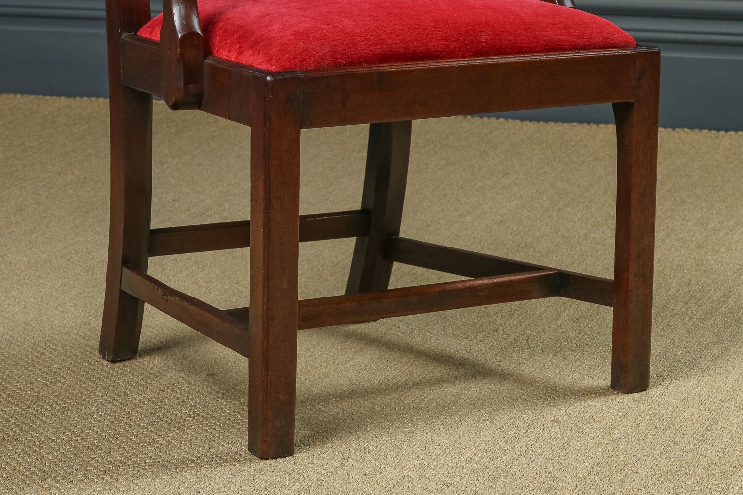 photo vinterior English Georgian Chippendale Ribbon Back Mahogany Dining  / Occasional Armchair / Carver Chair (Circa 1800)