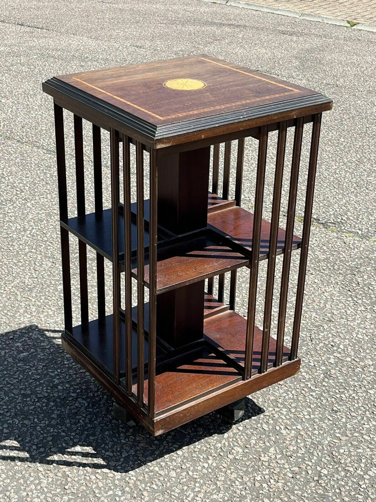 Inlaid Mahogany Revolving Bookcase photo furniture