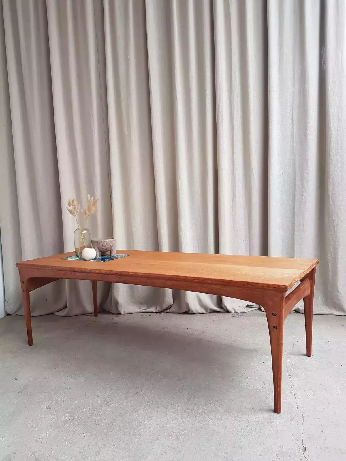 Vtg Mid Century Large Danish Oak Abstract Coffee Table By J Ingvard Jensen photo furniture