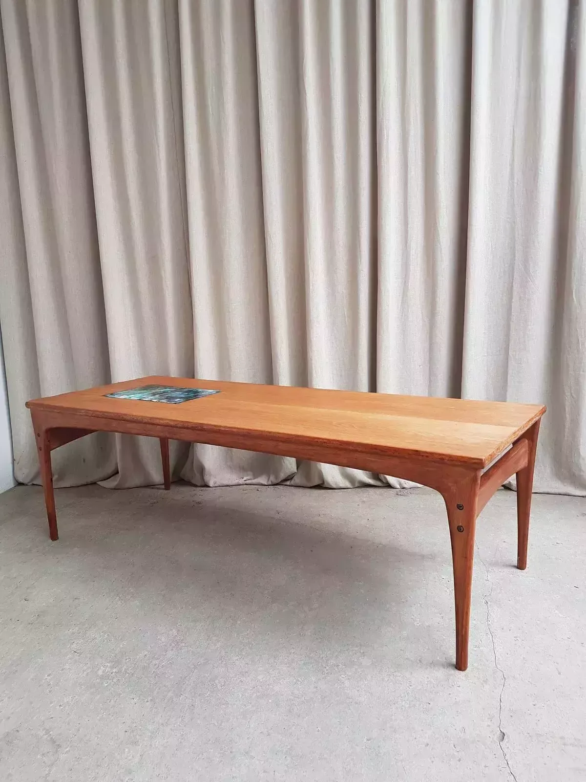 Vtg Mid Century Large Danish Oak Abstract Coffee Table By J Ingvard Jensen photo Furniture