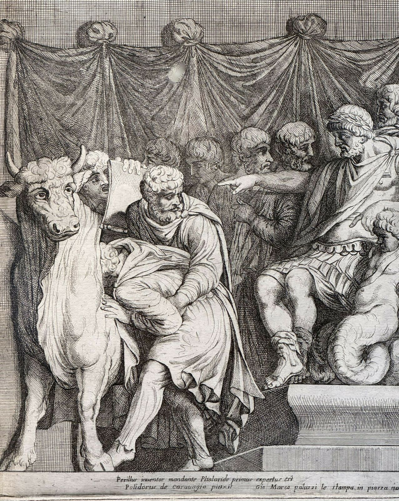 Etching After Polidoro De Caravaggio Pub. Gio Marco Paluzzi 1600 1610 photo Art