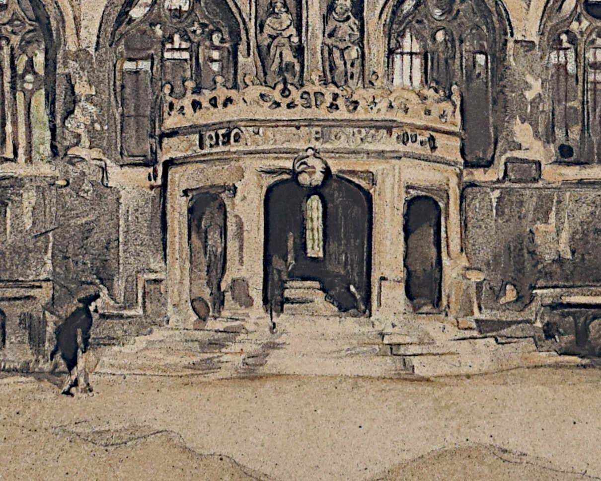 William Nicholson Oriel College, Oxford Lithograph By William Nicholson 1904 photo Art