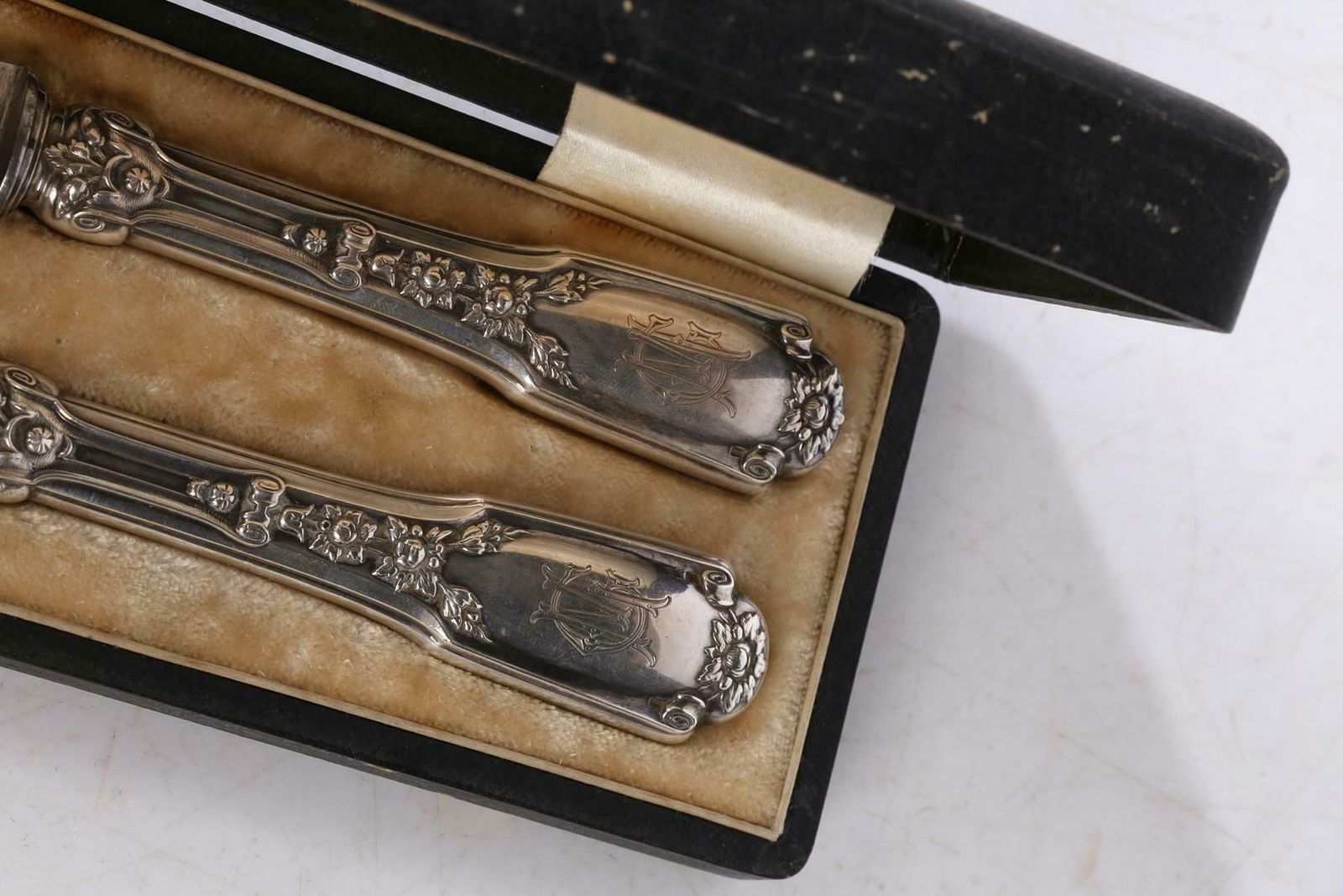 French Silver Carving Knife Exclusive Royal Cutlery Sterling Silver Fork & Knife photo Home Decor