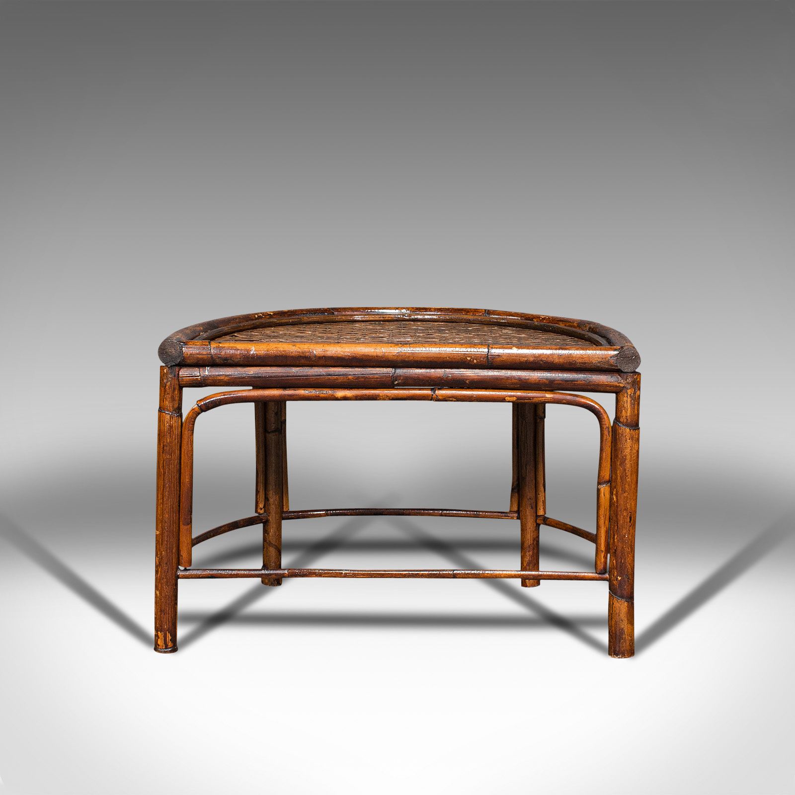 photo for sale Antique Set Of Nesting Tables, Bamboo, Occasional, Side, C.1910