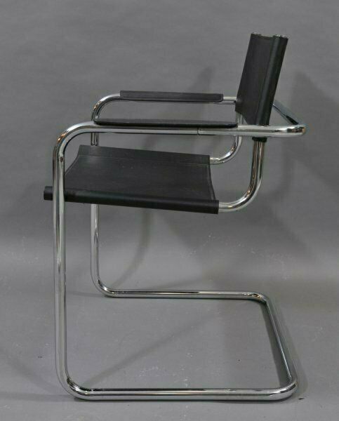 S 34 Chair By Mart Stam Black Leather (Marcel Breuer) photo furniture