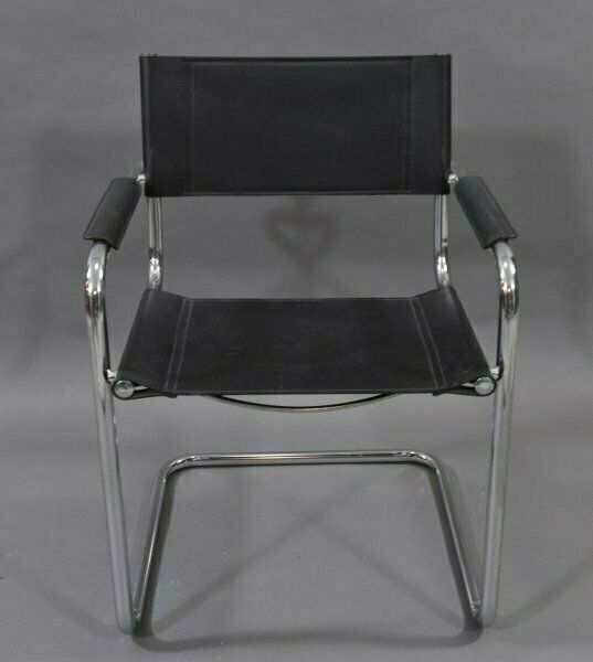 S 34 Chair By Mart Stam Black Leather (Marcel Breuer) photo Furniture